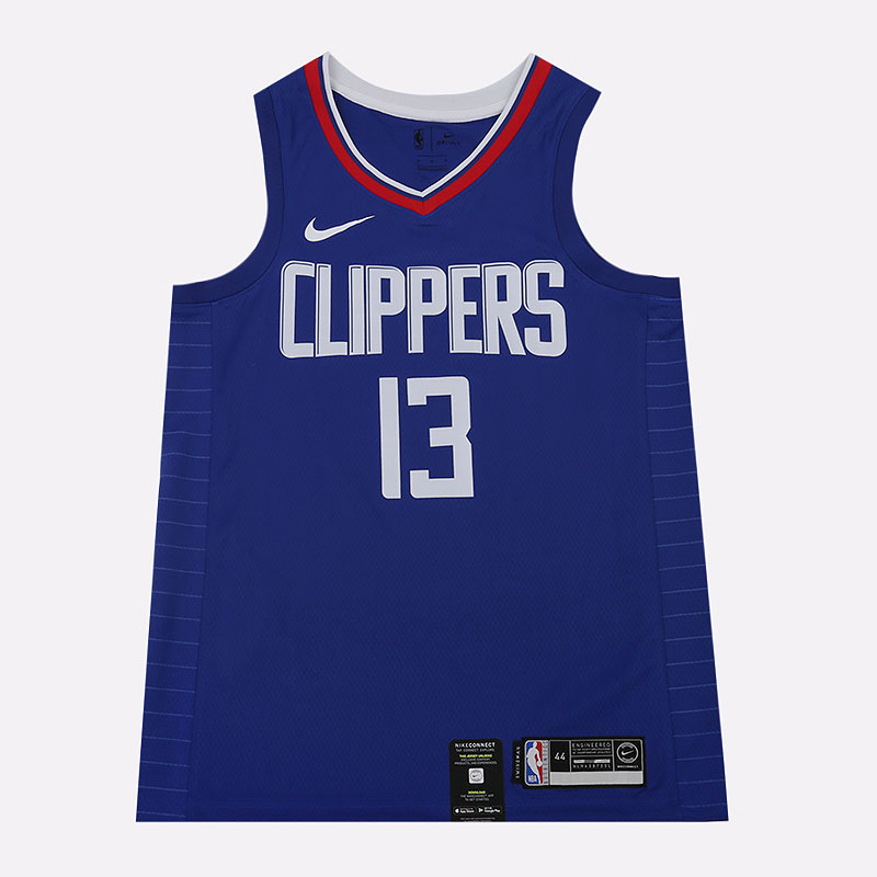 мужская синяя майка Nike Paul George Clippers Icon Edition Men's NBA Swingman 864481-408 - цена, описание, фото 1
